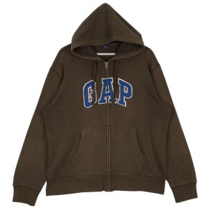 90’s usa製 Old Gap Half Button Hoodie Vintage GAP Hoodie Sweatshirt – Classic Black Pullover, Cozy