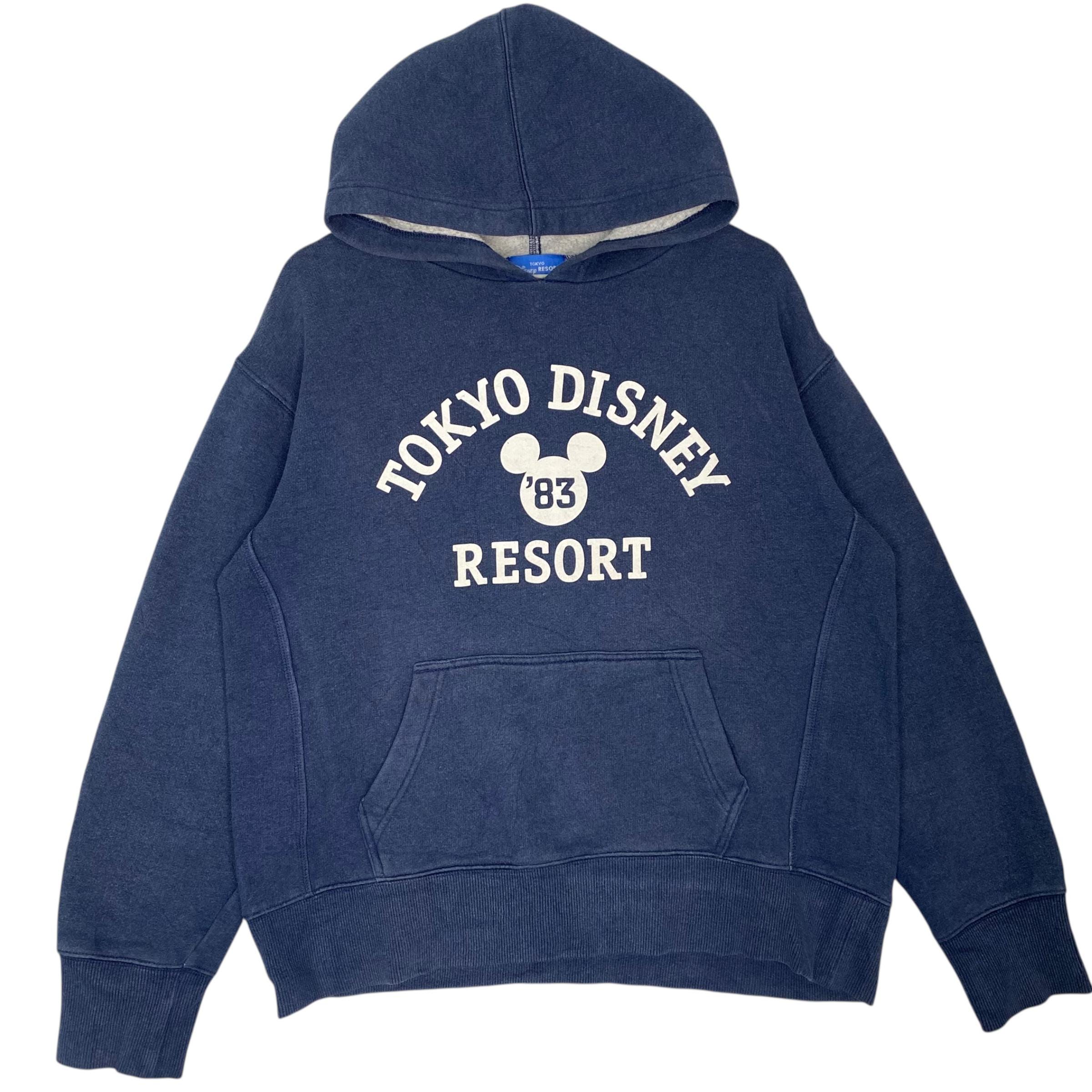 Vintage Tokyo Disney Resort Hoodie Navyblue Pullover Jumper Size L