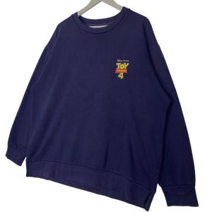 Vintage Toy Story 4 Tröja Rundringad Marinblå Pullover Tröja Storlek XL bild 7