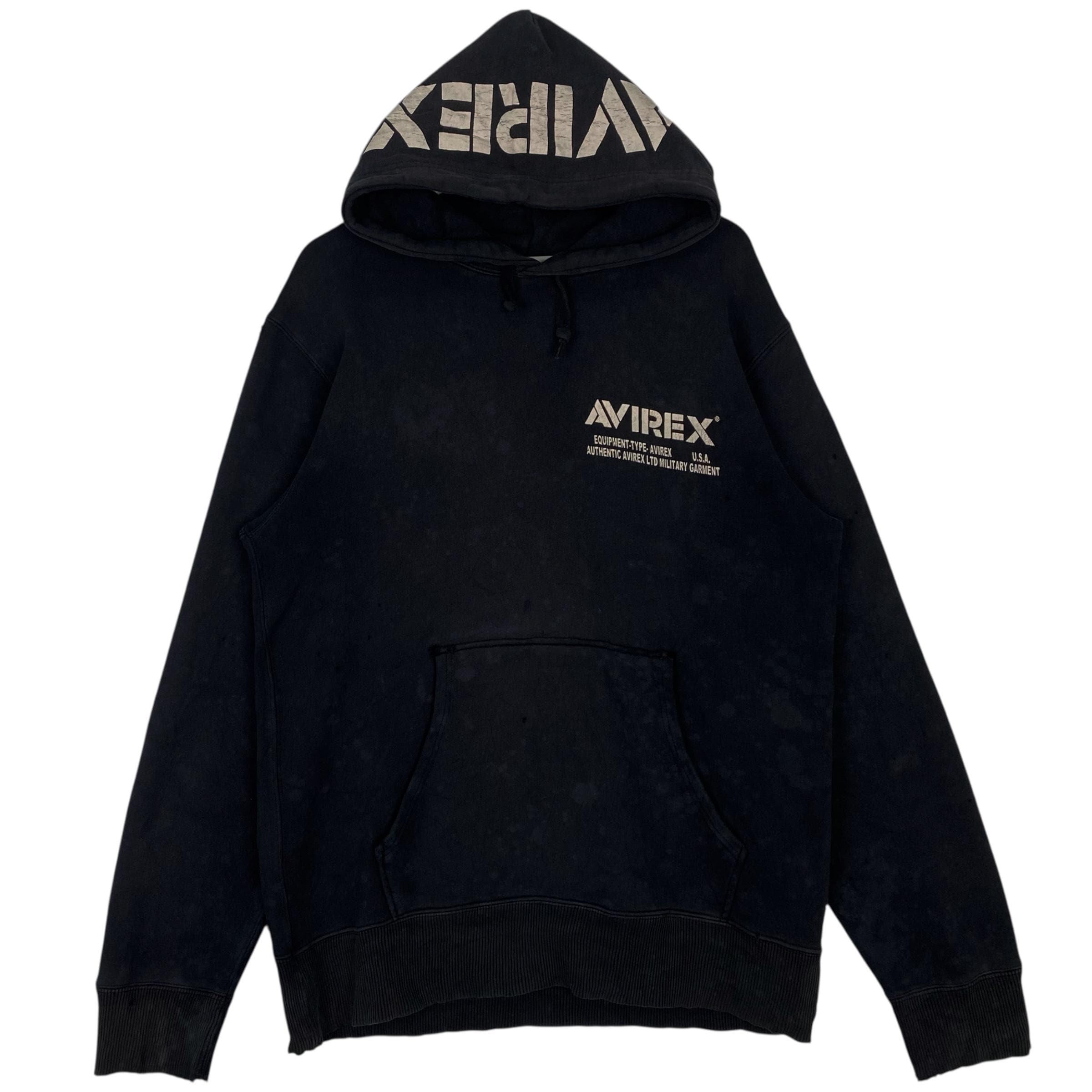 AVIREX LTD. U.S. NAVY ブラックパーカー Vintage Avirex Hoodie Sweater Black Pullover Jumper Size M - Etsy