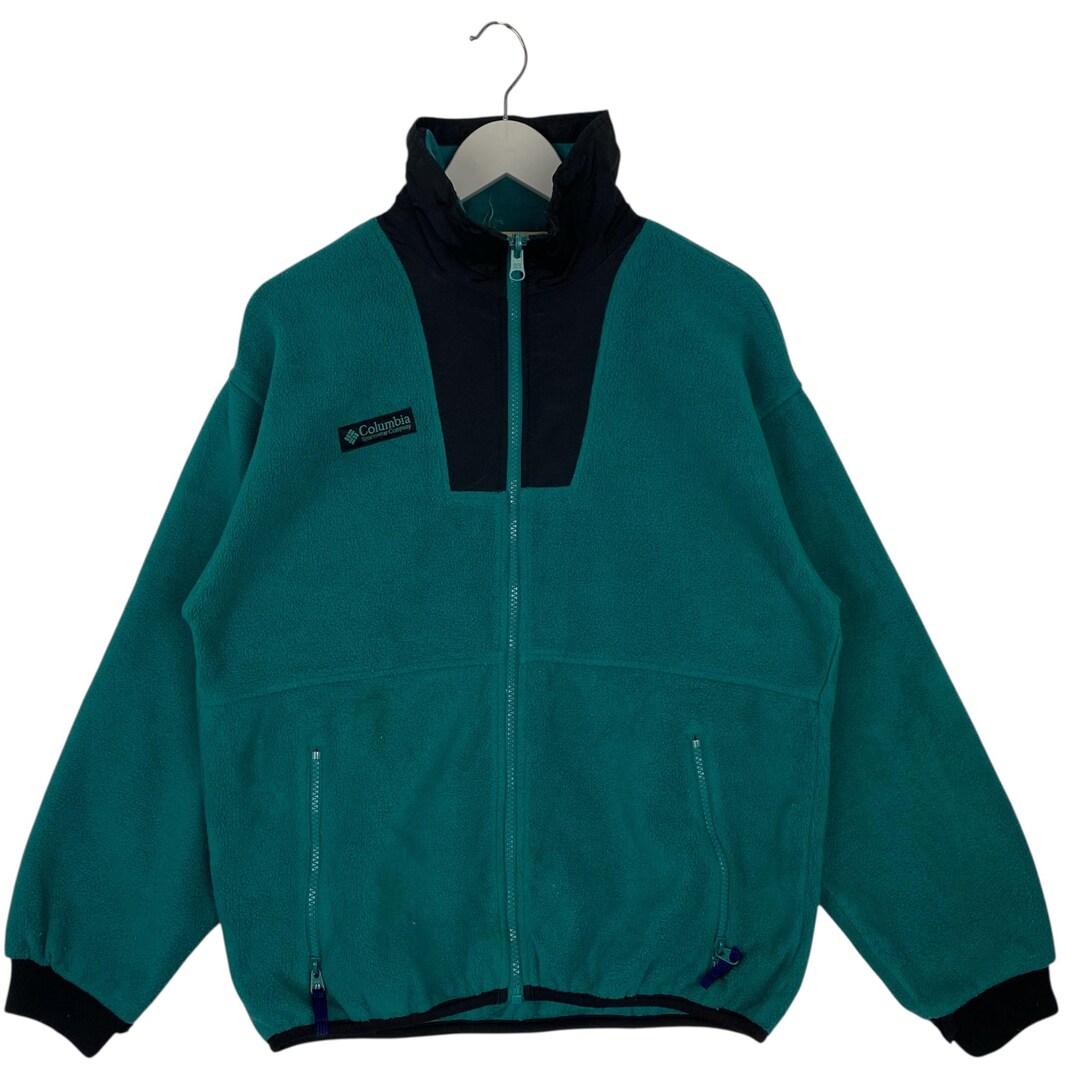 Vintage 90s Columbia Sportswear Fleece Full Zip Green Size M - Etsy