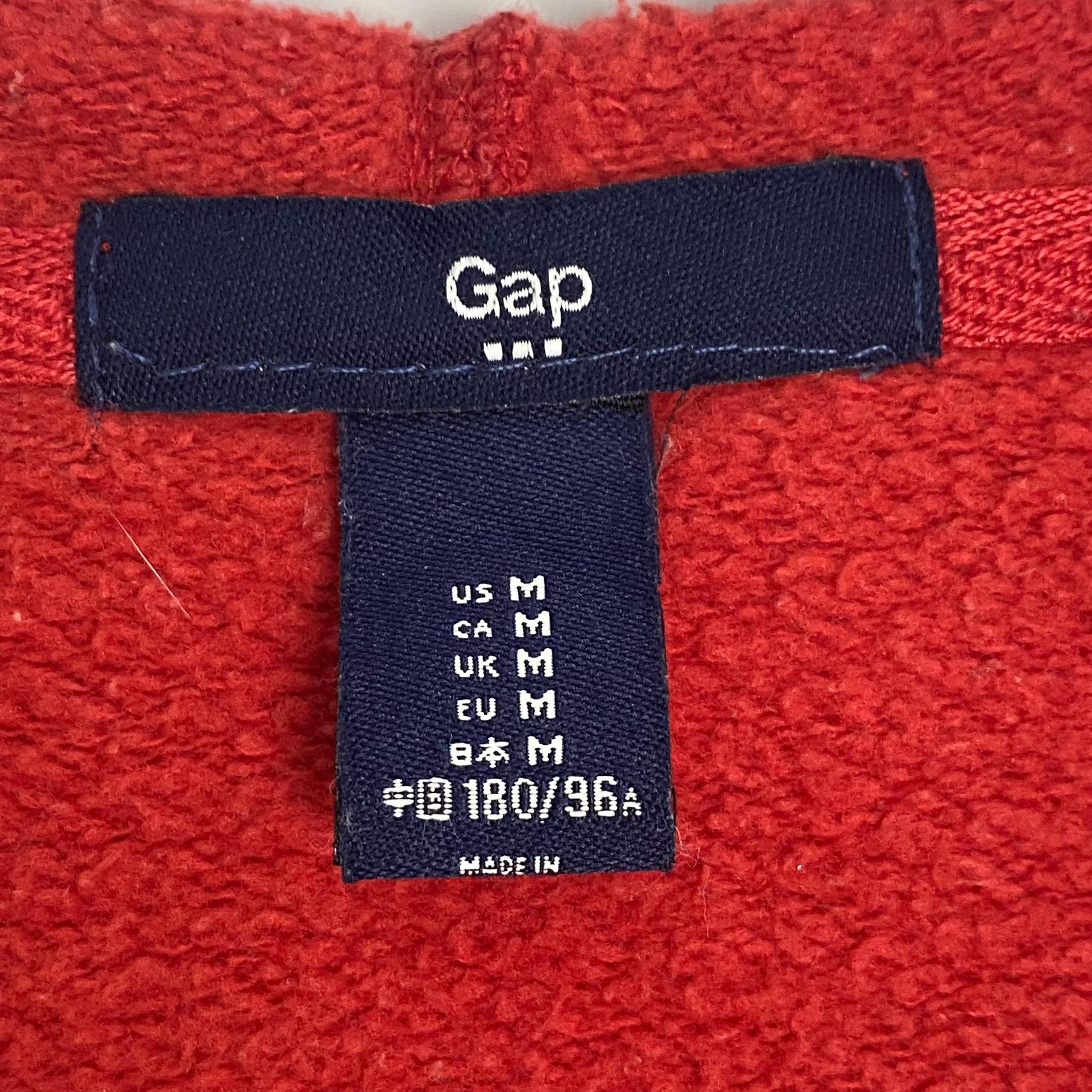Vintage Gap Hoodie Big Logo Sweater Red Pullover Jumper Size M - Etsy