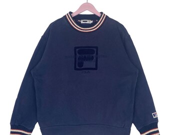 Vintage Fila Big Logo Sweatshirt Crewneck Pullover Jumper Size M