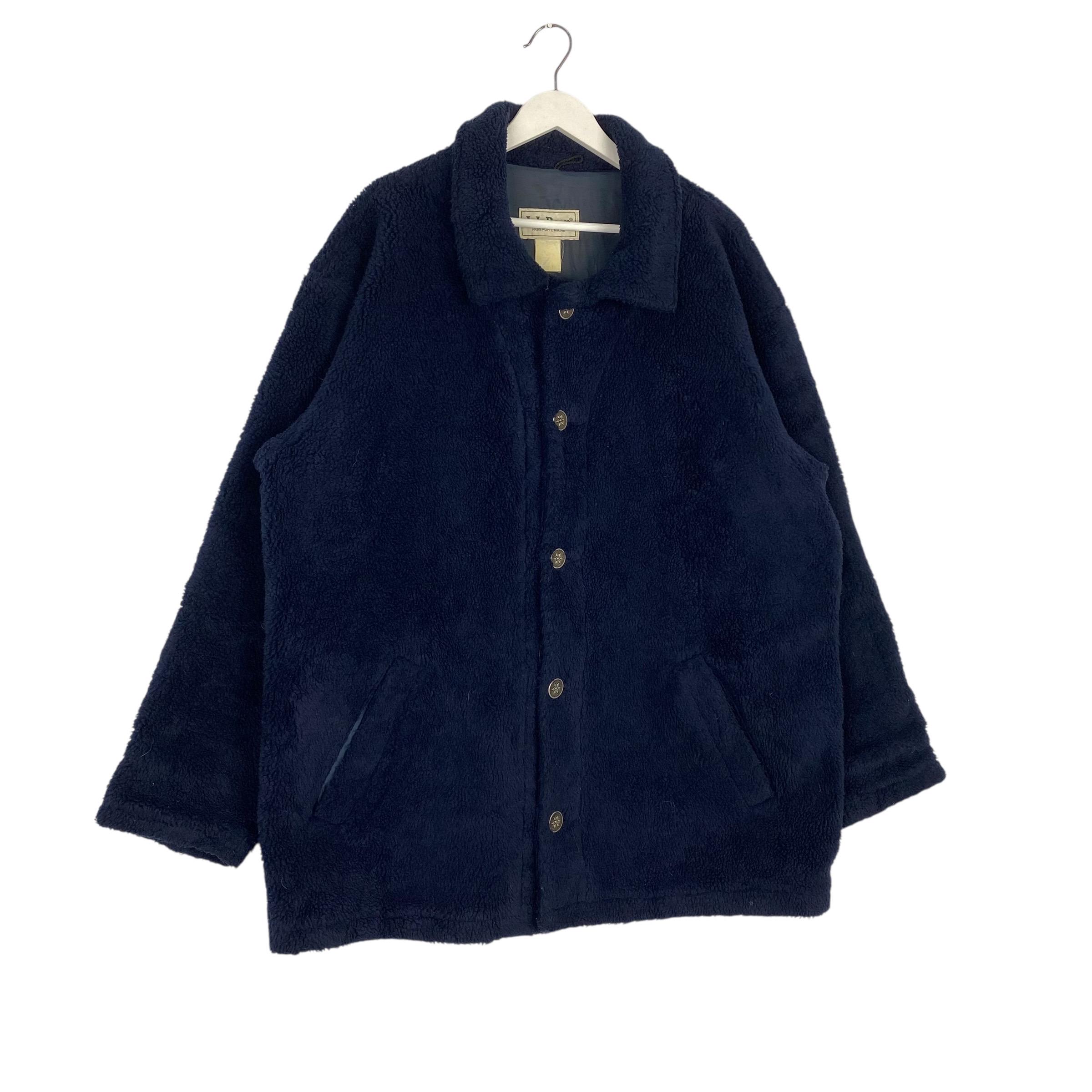 Vintage LL Bean Full Button Deep Pile Fleece Jacket Size XL - Etsy