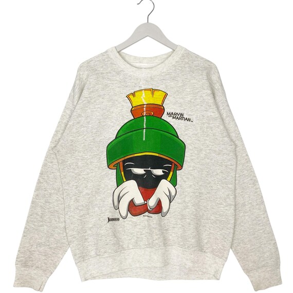 Vintage 90s Marvin the Martian Sweatshirt: Big Logo USA Made 