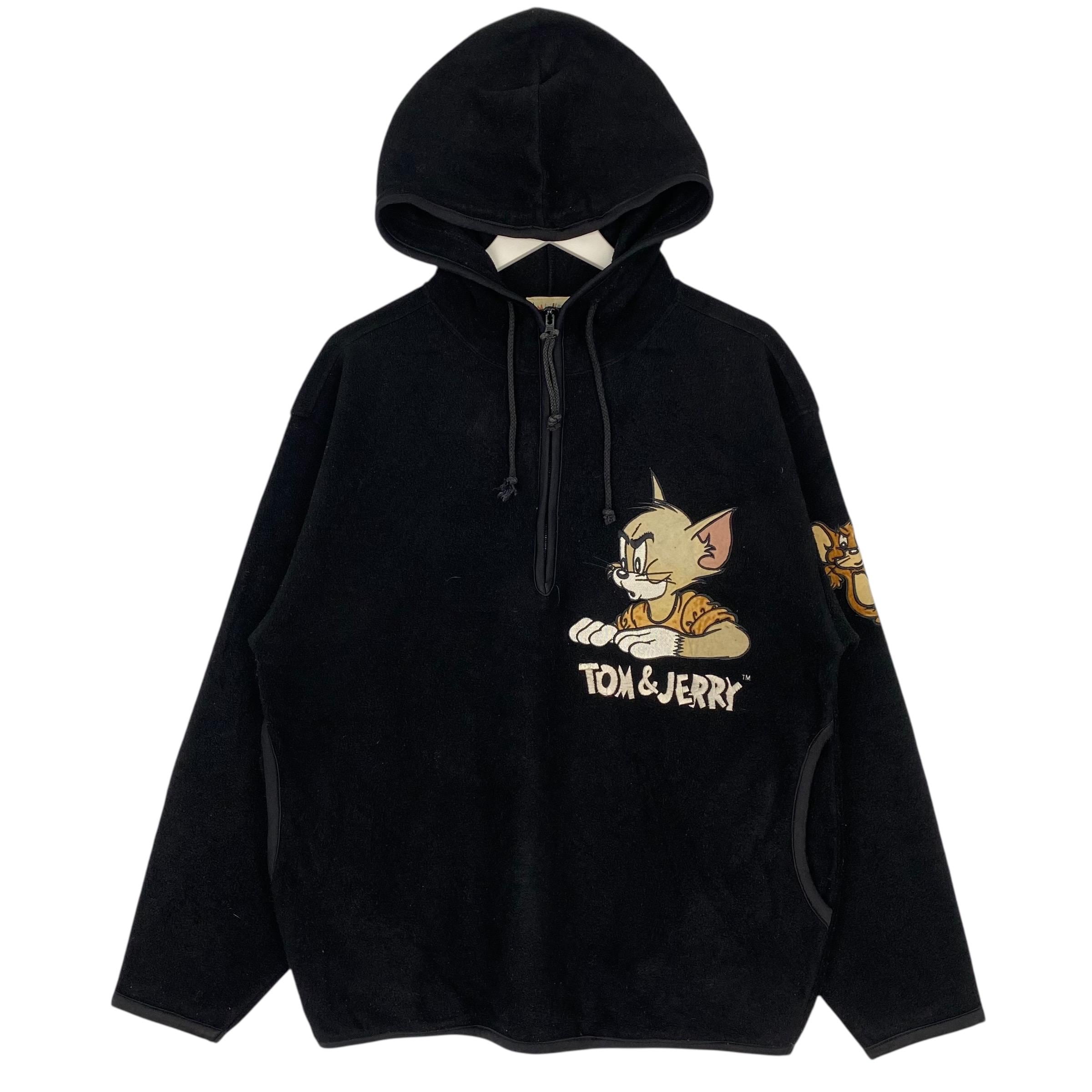 Vintage Tom & Jerry Cartoon Half Zipper Fleece Hoodie Size M - Etsy