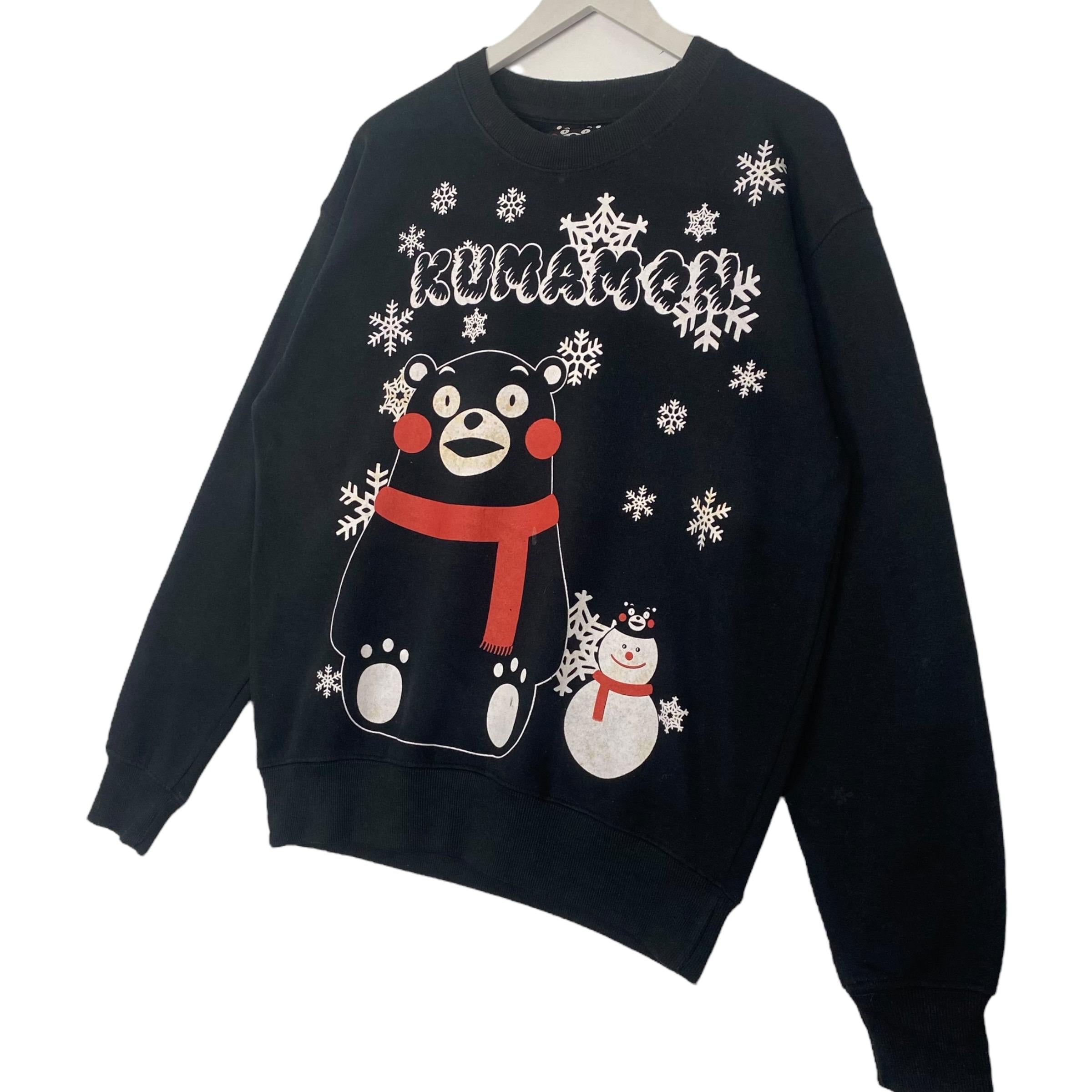 ［熊門］ Vintage Kumamon Sweatshirt Big Logo Crewneck Pullover Jumper Size