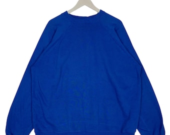 Vintage Hanes Crewneck Sweatshirt Blue Pullover Jumper Size L