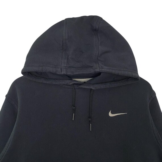 Vintage Nike Swoosh Hoodie Sweater Small Logo Embroidery Navy Blue