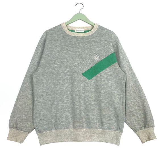 Vintage Luigi Massoni Small Embroidered Crewneck Sweatshirt Silver