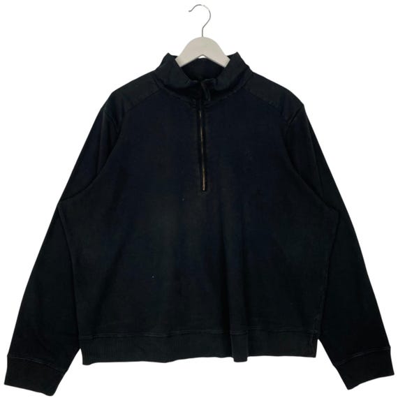 Vintage 90s Lauren Ralph Lauren Half Zipper Sweatshirt Black 