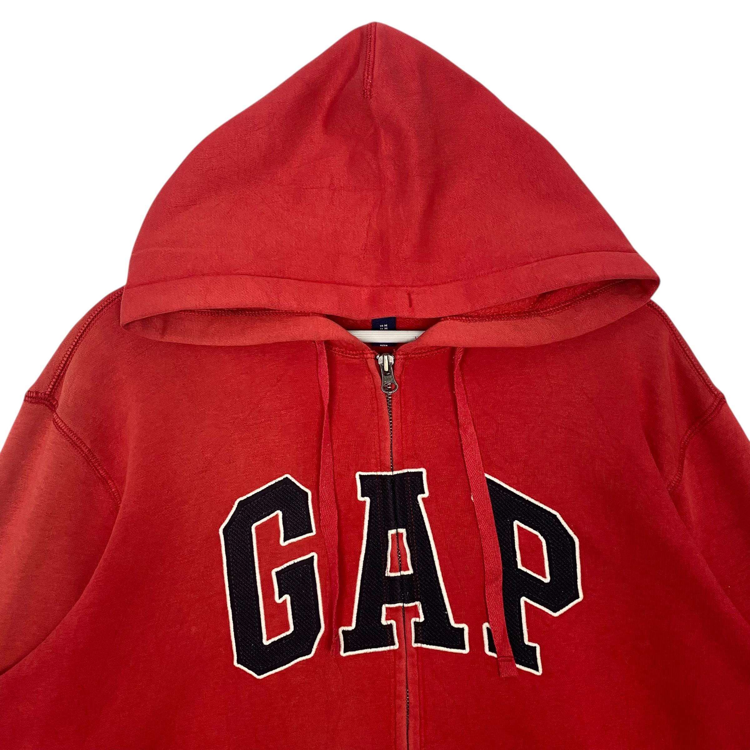 Vintage Gap Hoodie Big Logo Sweater Red Pullover Jumper Size M - Etsy