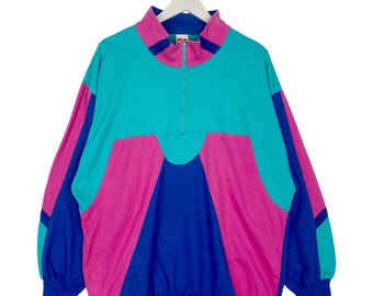 Vintage Triumph Quartz Zip Sweatshirt Multi Color Pullover Jumper Size L