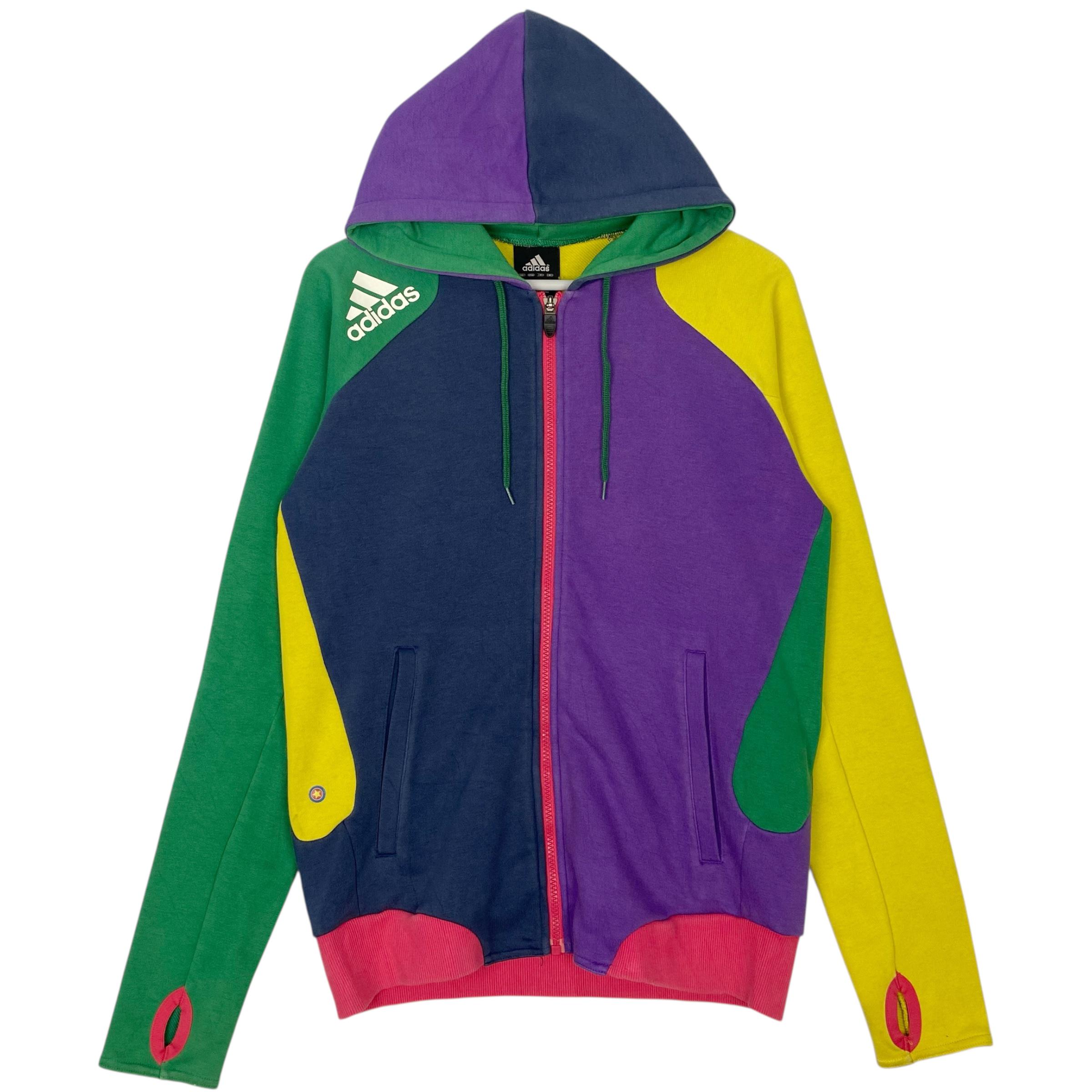 Vintage Adidas Colorblock Hoodie Full Zip Mulitcolor Pullover