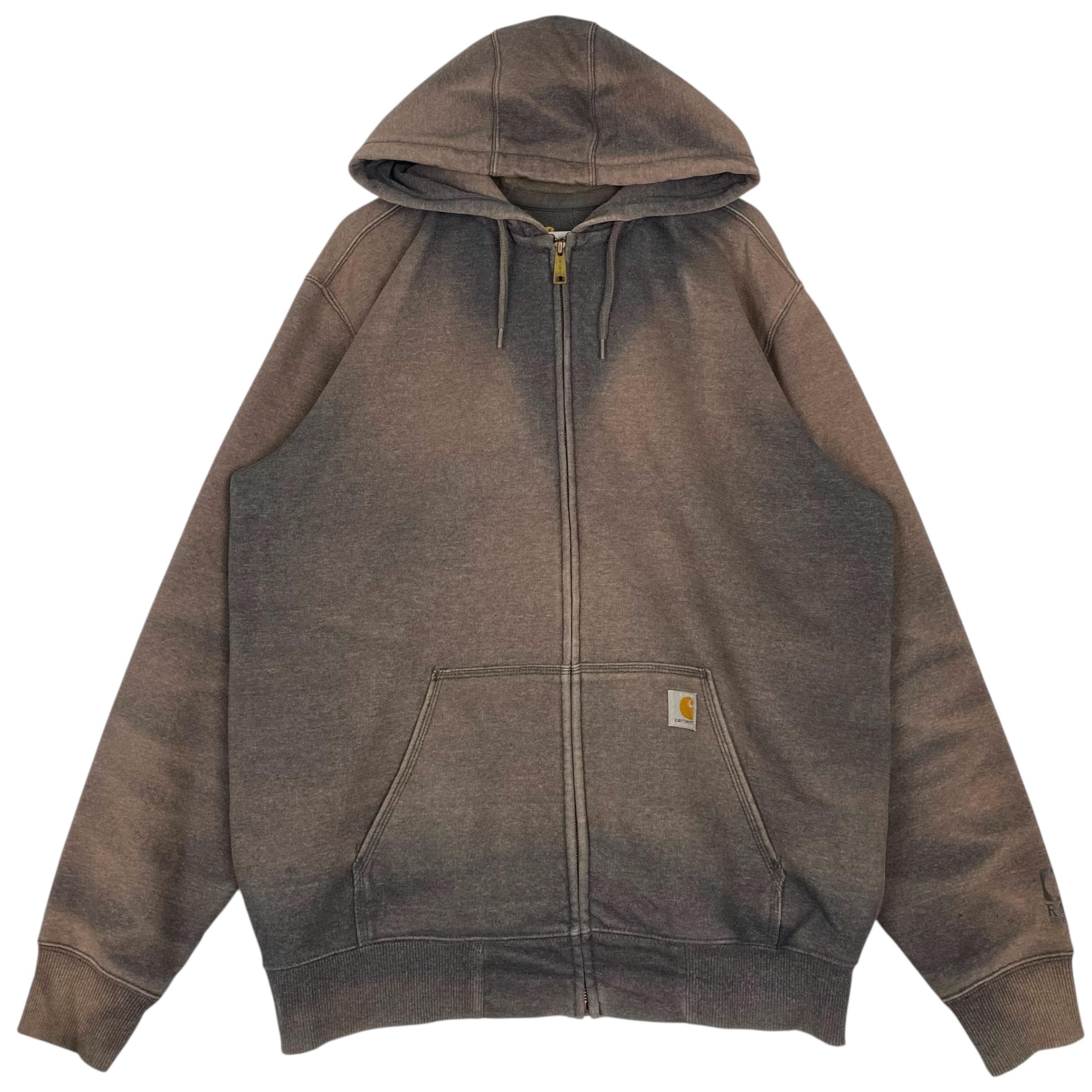 Vintage Carhartt Sun Faded Hoodie Oversized Full Zip Sweater