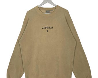 Vintage Gramicci Crewneck Sweatshirt Beige Pullover Jumper Size L