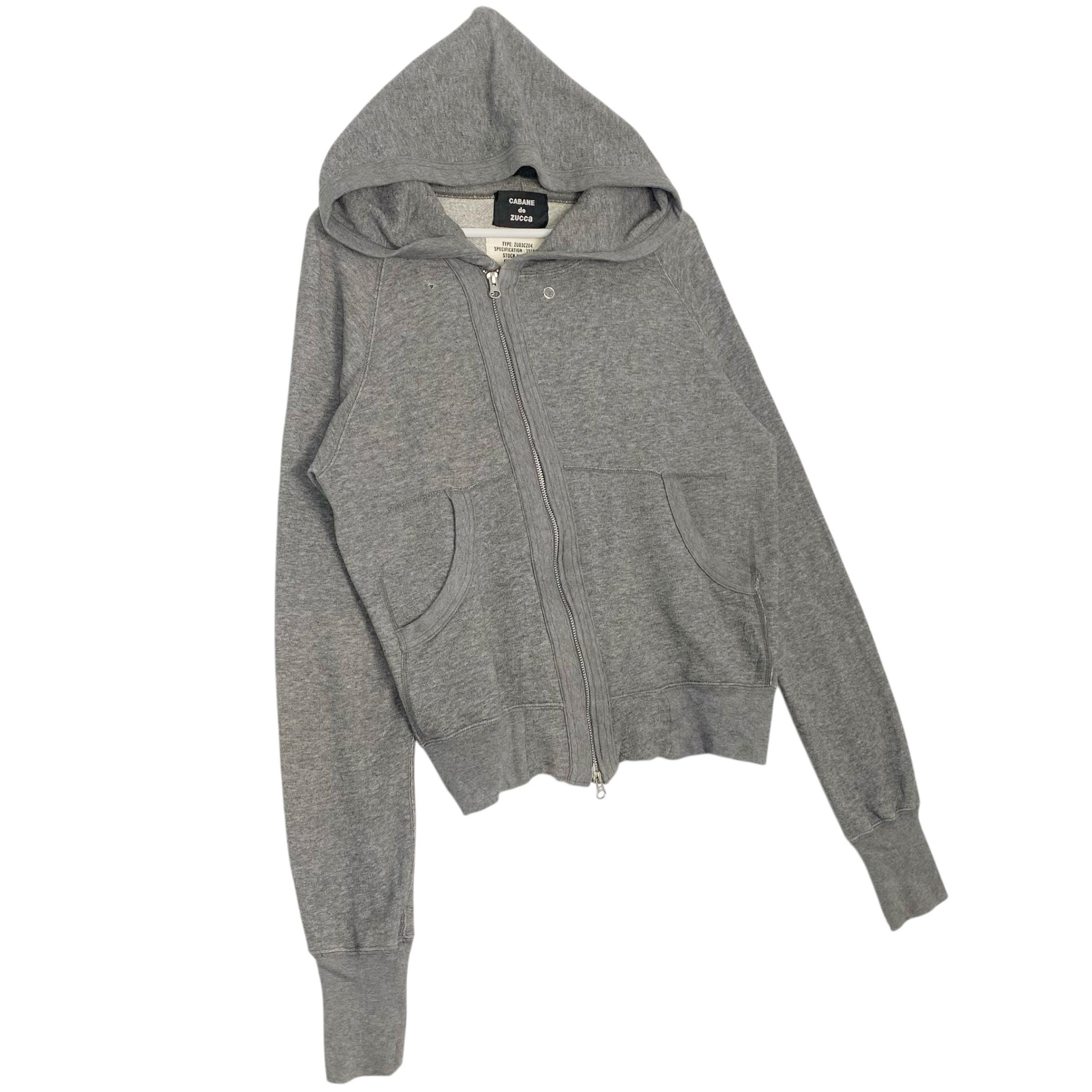 トップス CABANE de ZUCCa - fur custom sweatshirt VINTAGE CABANE DE ZUCCA BAT ZIPPER SWEATSHIRT HOODIE SZ M