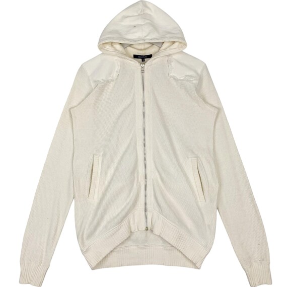 Vintage Abahouse Hoodie Sweater Full Zip White Pullover Jumper 