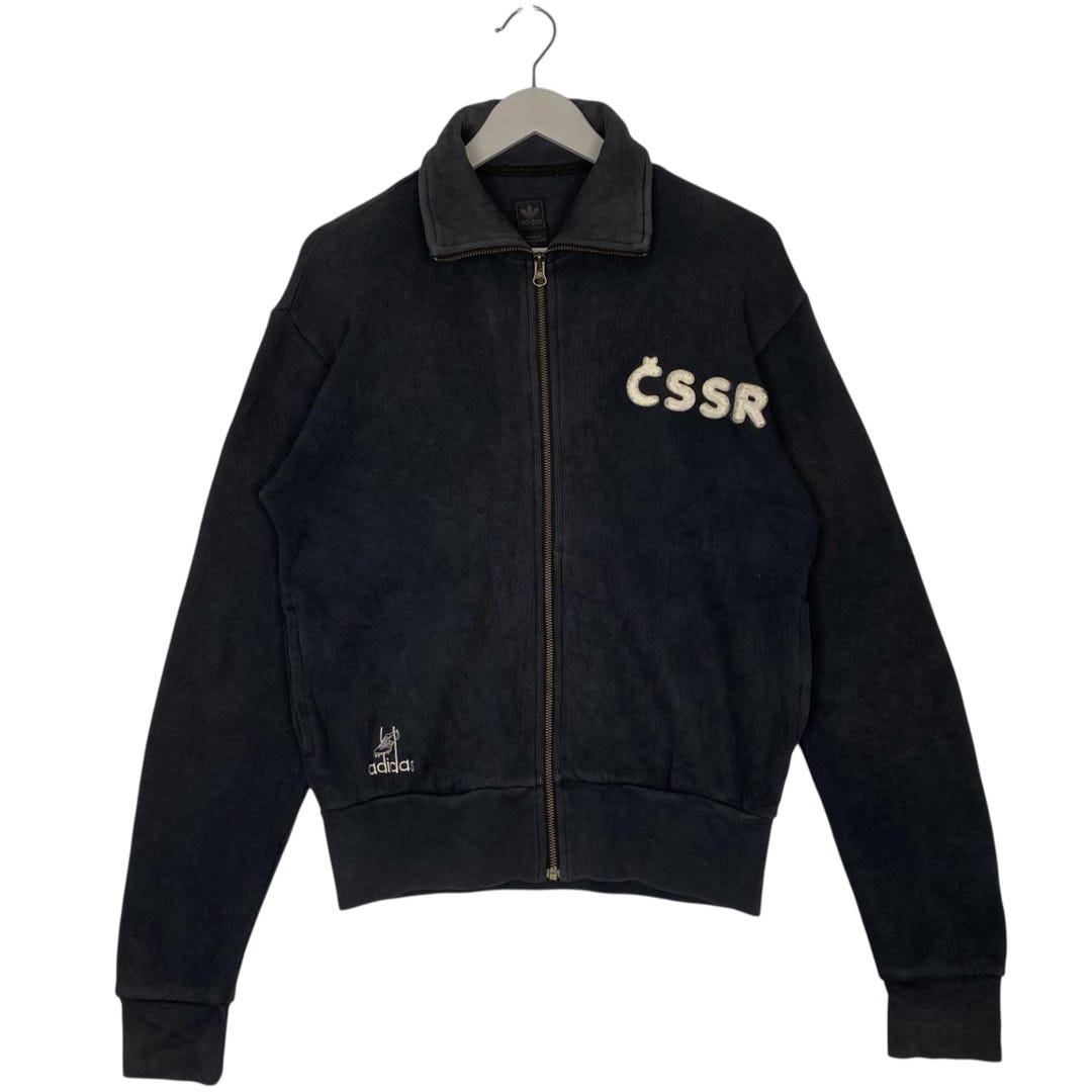 Vintage Adidas Full Zip Small Logo Hoodie Sweater Black Pullover