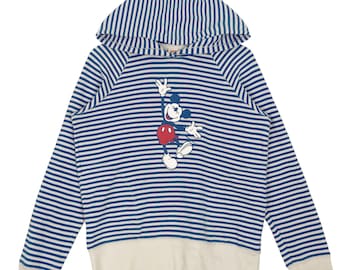 Sudadera con capucha vintage de Mickey Mouse de Disney, color azul, talla M