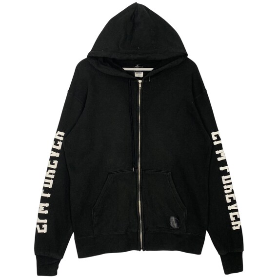 Vintage the Pie Hoodie Full Zip Sweater Black Pullover Jumper Size