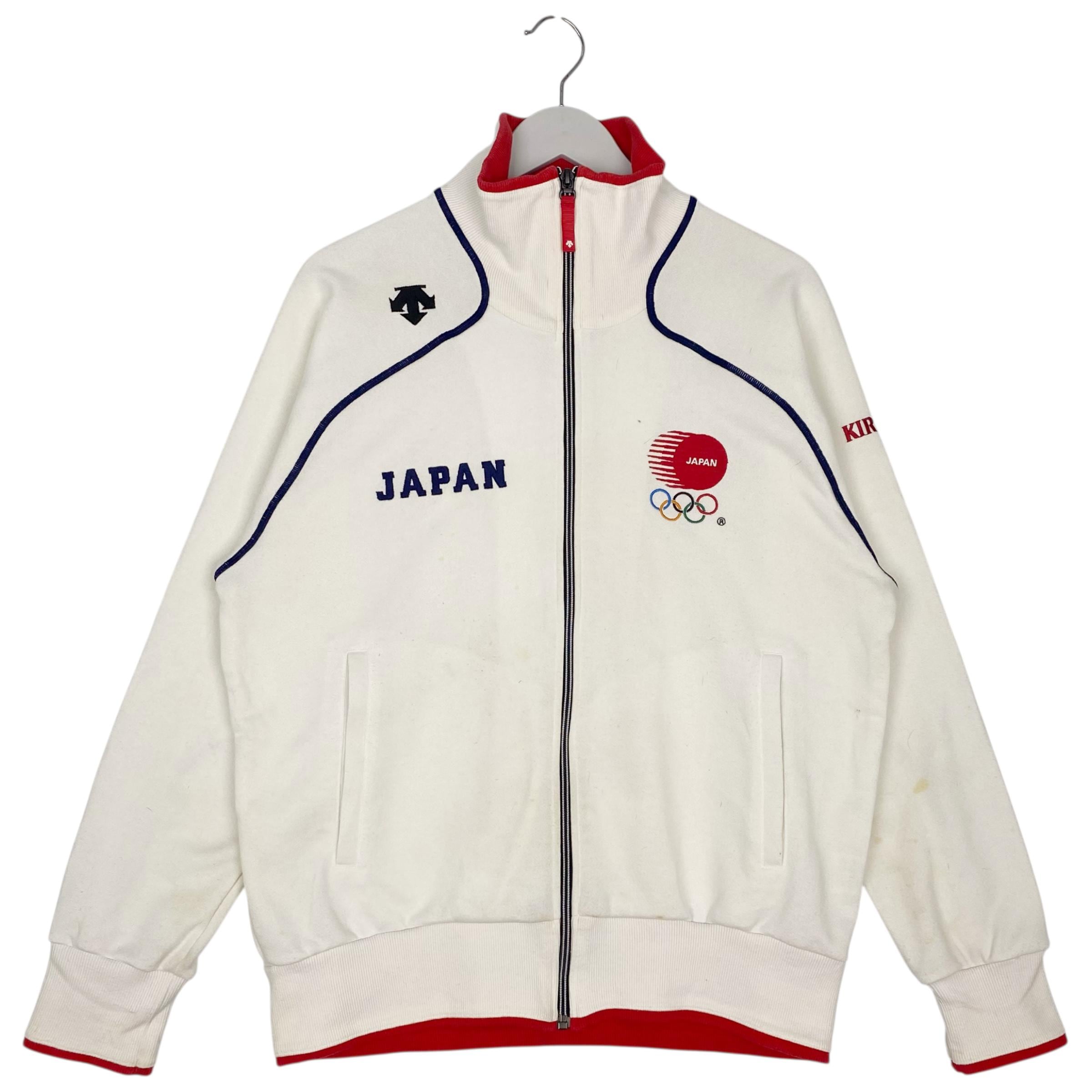 Vintage Descente Golf Japan Full Zip White Pullover Jumper Size M