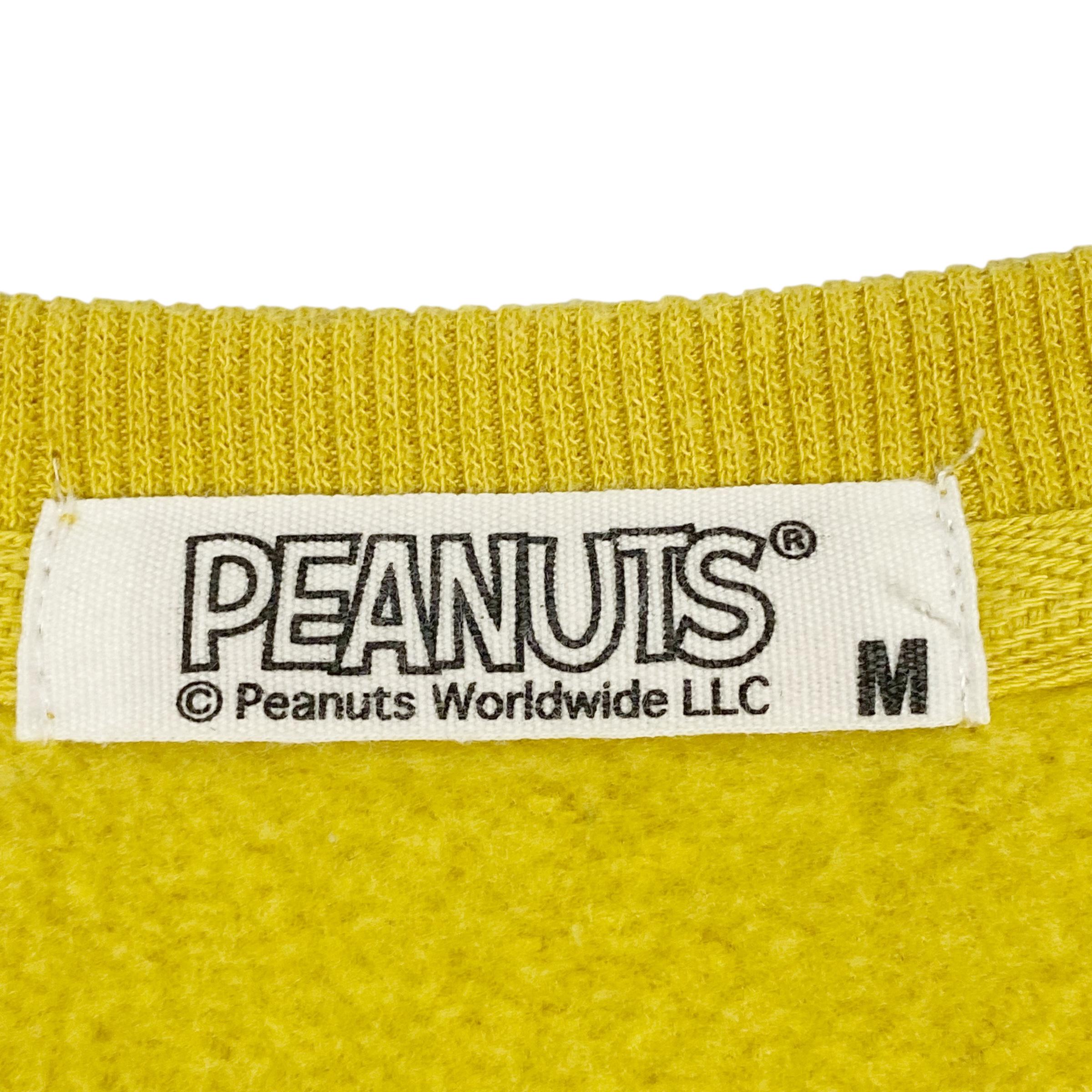 Vintage Peanuts Snoopy Yellow Big Logo Pullover Jumper Size M - Etsy