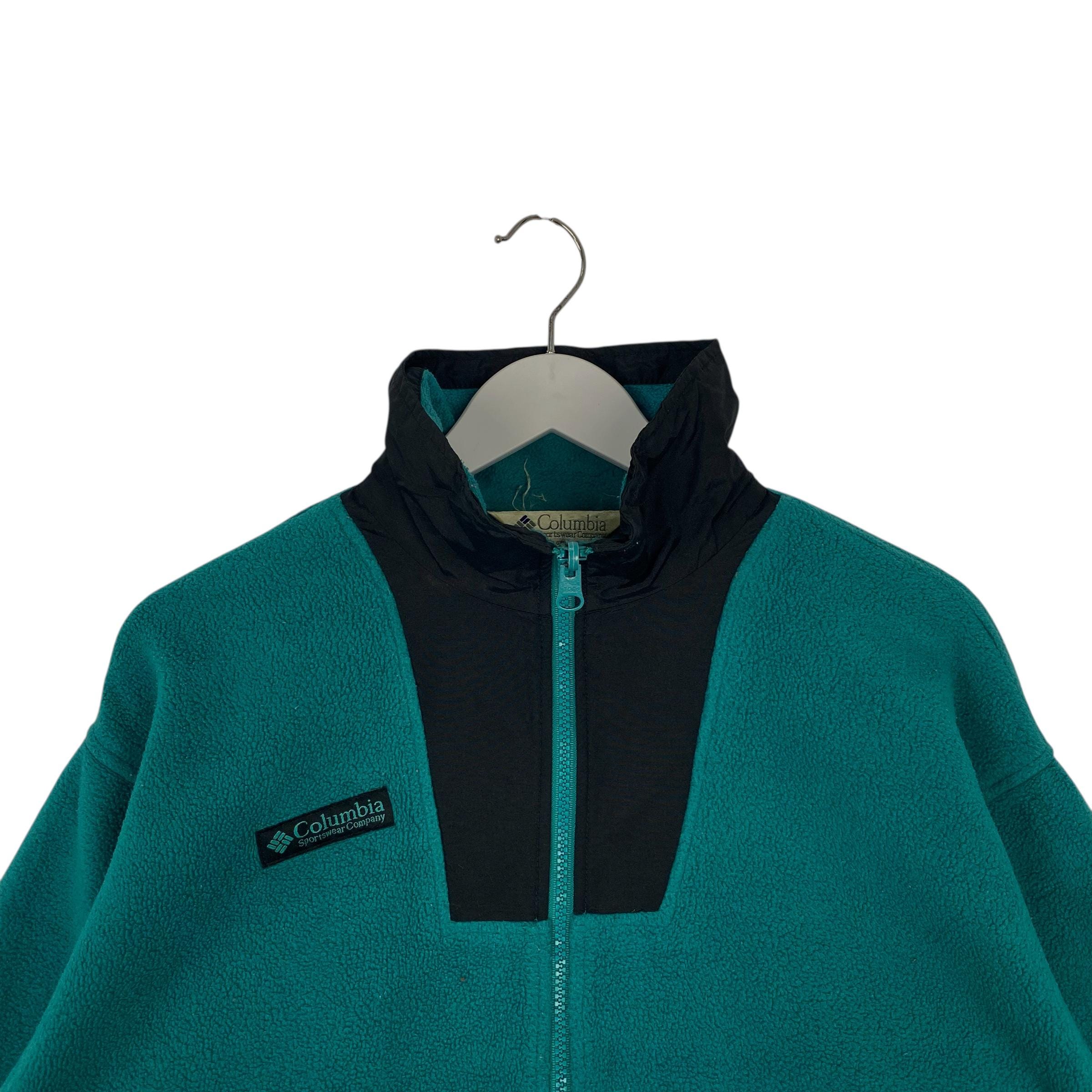 Vintage 90s Columbia Sportswear Fleece Full Zip Green Size M - Etsy