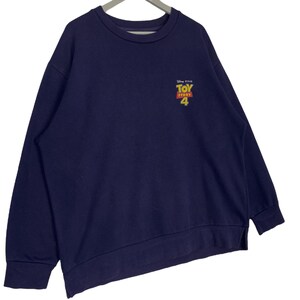 Vintage Toy Story 4 Tröja Rundringad Marinblå Pullover Tröja Storlek XL bild 6