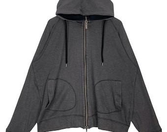 Vintage Takeo Kikuchi Hoodie Sweater Gray Pullover Jumper Size L