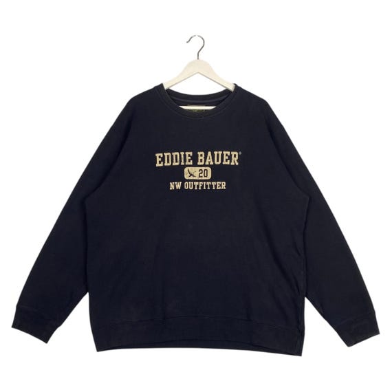 Vintage Eddie Bauer Embroidered Crewneck Sweatshirt Navy Blue