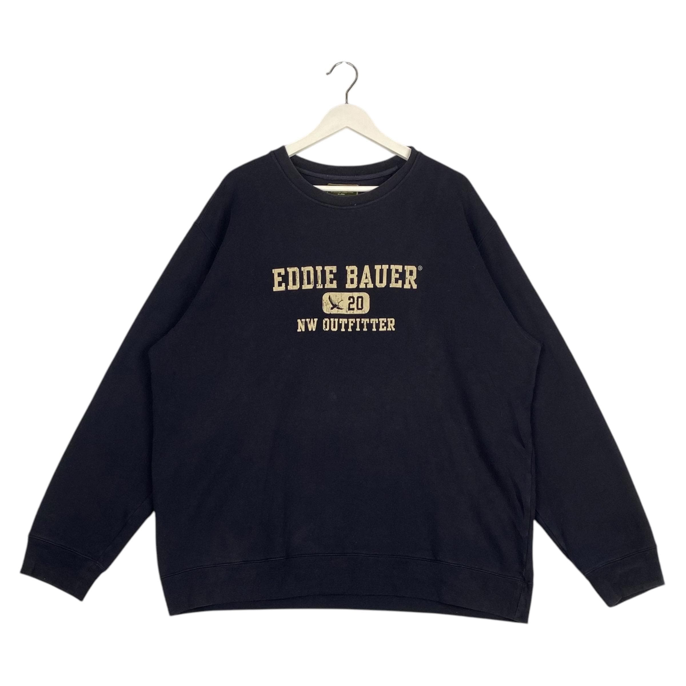 Vintage Eddie Bauer Embroidered Crewneck Sweatshirt Navy Blue