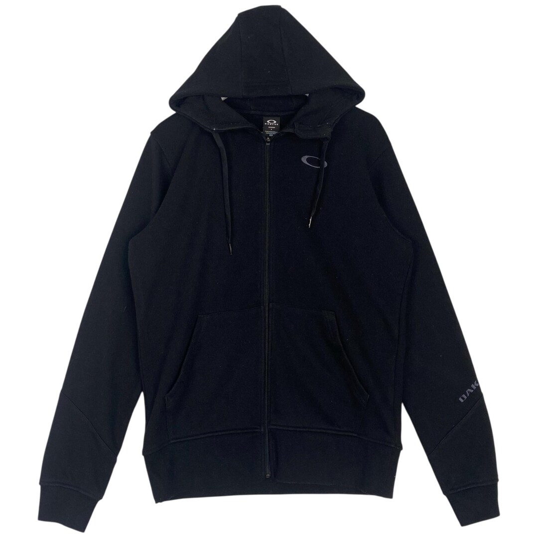 Vintage Oakley Black Full Zip Hoodie Sweater Small Logo Pullover