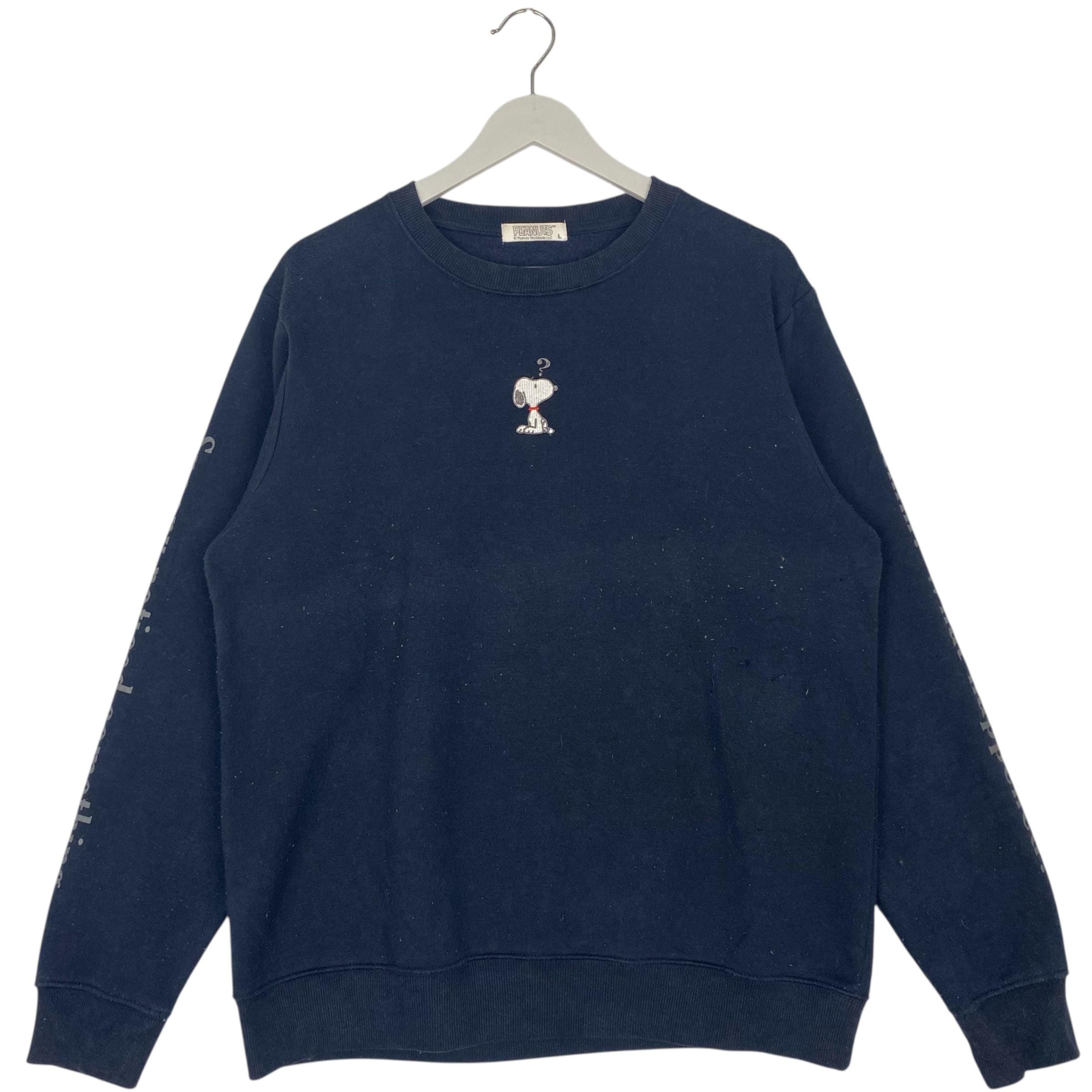Vintage Snoopy Peanuts Printed Navyblue Pullover Jumper Size L - Etsy