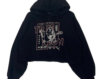 Vintage True Religion Big Logo Pullover Hoodie Black Size M