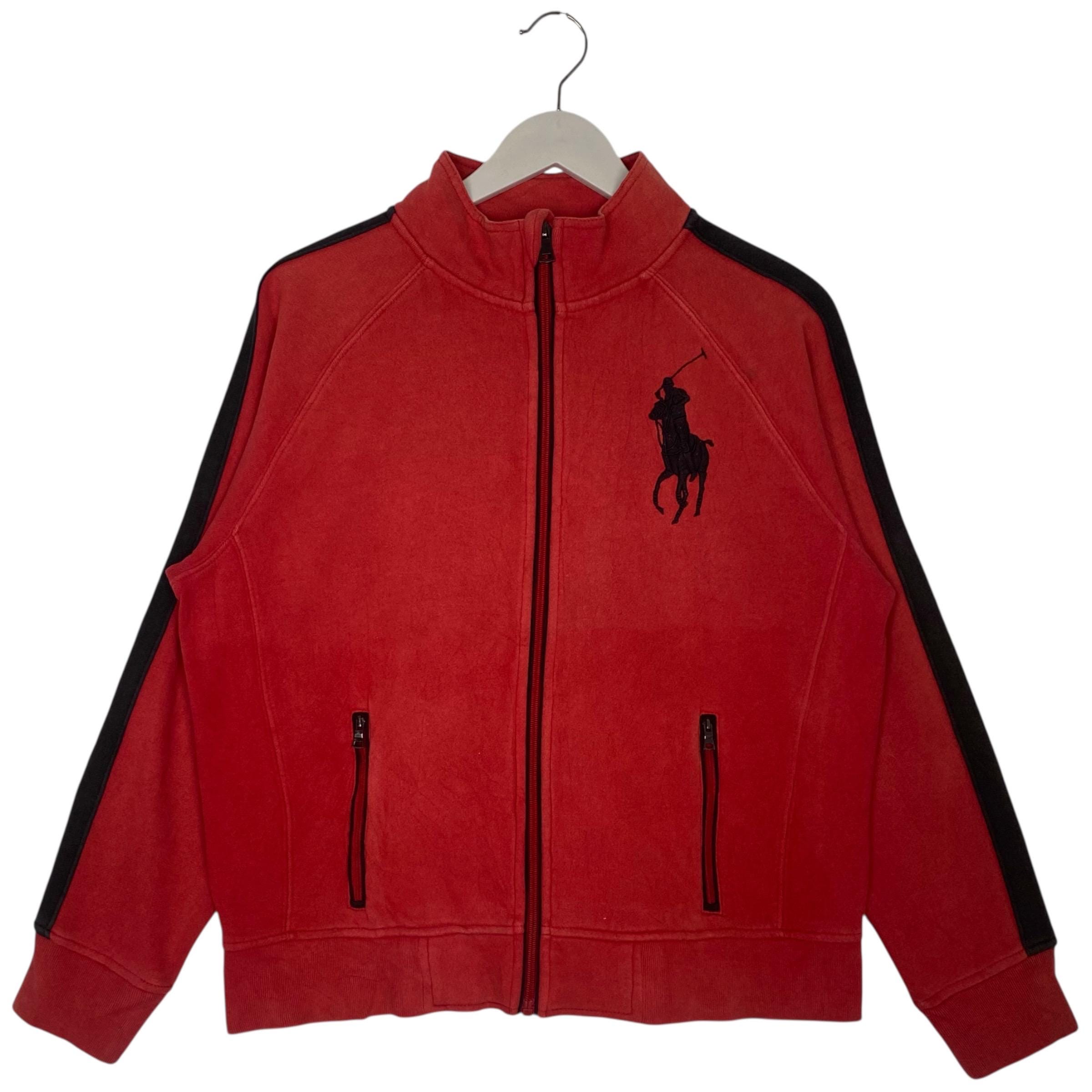 トップス Polo by Ralph Lauren BigPony Full Zip Up Vintage Polo Ralph Lauren Big Pony Full Zipper Red Sweatshirt