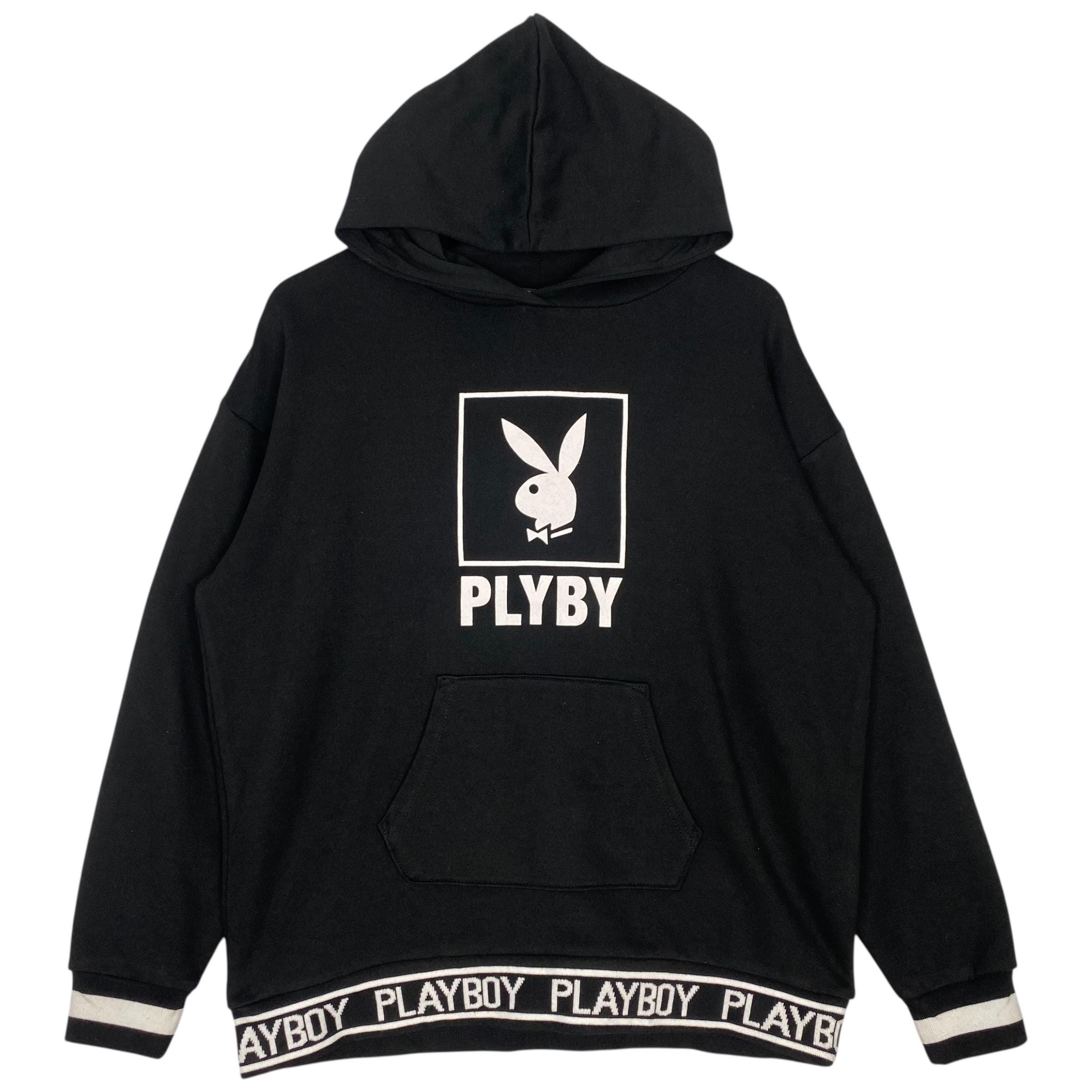 Vintage Playboy Embroidered Hoodie Black Pullover Jumper Size M - Etsy
