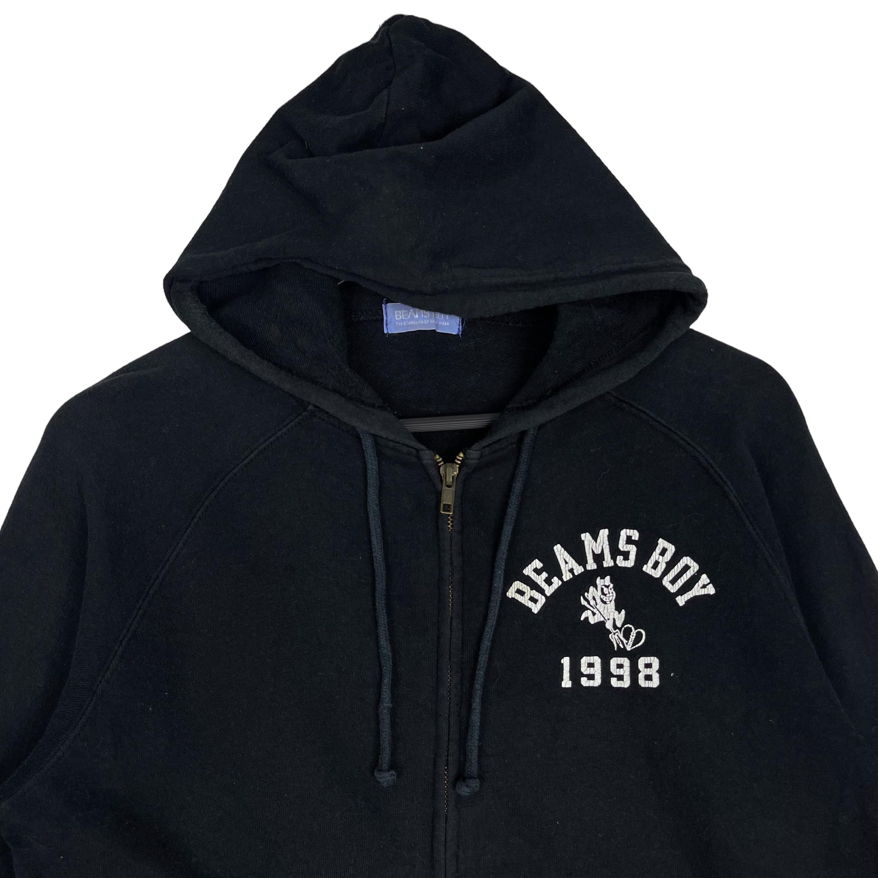 Vintage Beams Boy Full Zip Hoodie Black Size S - Etsy