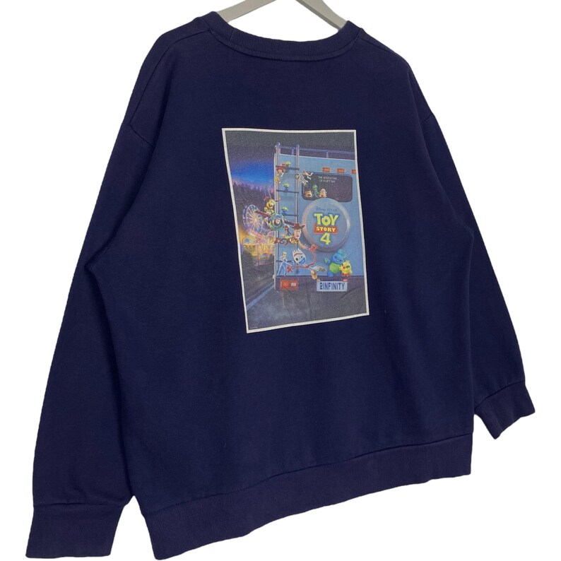 Vintage Toy Story 4 Tröja Rundringad Marinblå Pullover Tröja Storlek XL bild 2