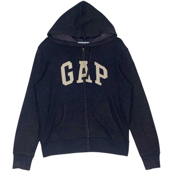 トップス 90s old gap zip hoodie Vintage Gap Zip Hoodie Black Pullover Jumper Size M - Etsy