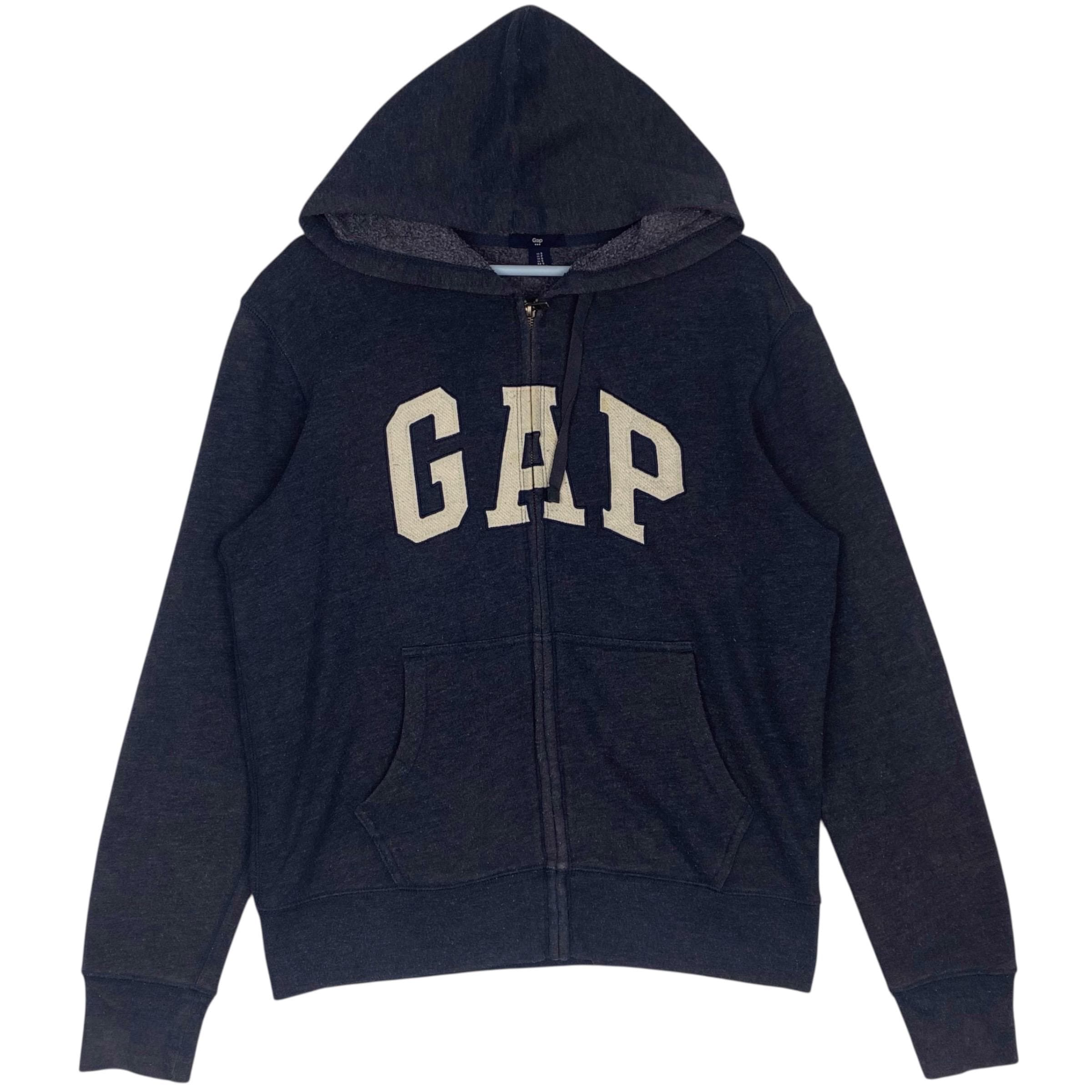 トップス 90s old gap zip hoodie Vintage Gap Zip Hoodie Black Pullover Jumper Size M - Etsy