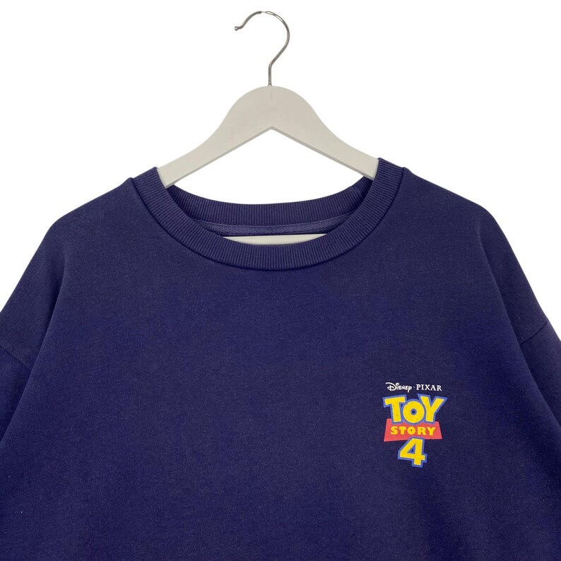 Vintage Toy Story 4 Tröja Rundringad Marinblå Pullover Tröja Storlek XL bild 8