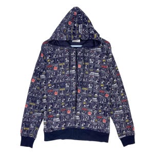 Vintage Peanuts Full Print Hoodie Sweatshirt Crewneck Pullover Jumper Size M