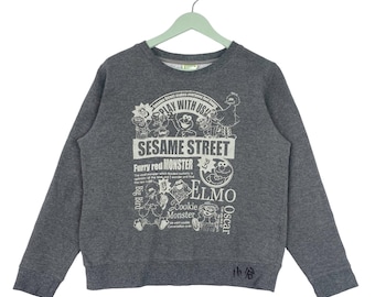 vintage Sesame Street Sweatshirt ras du cou pull pull taille S