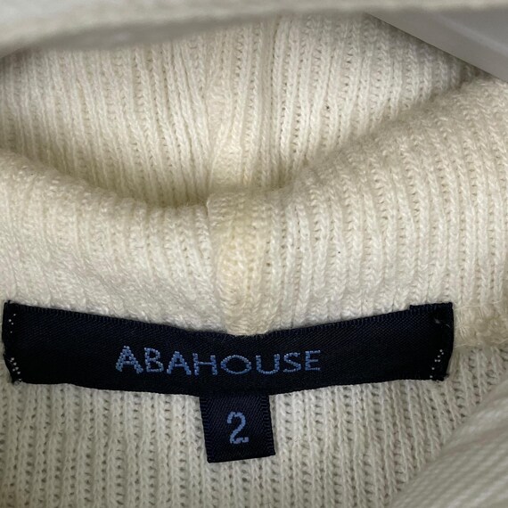 Vintage Abahouse Hoodie Sweater Full Zip White Pullover Jumper 