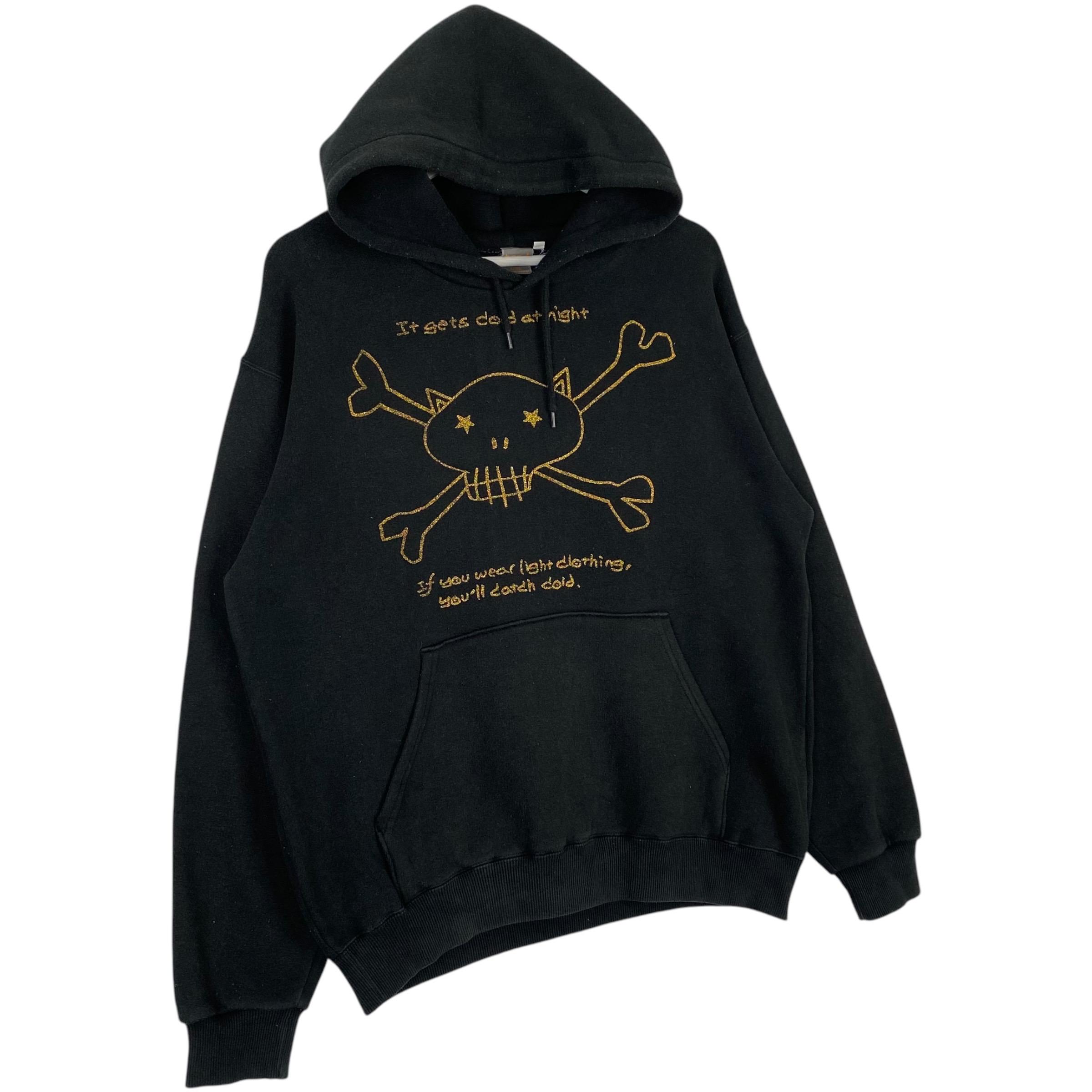 Vintage Brat Skull Japan Hoodie Sweater Black Pullover Jumper Size