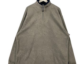 Suéter polar vintage con cremallera de un cuarto de Play Station, talla XL