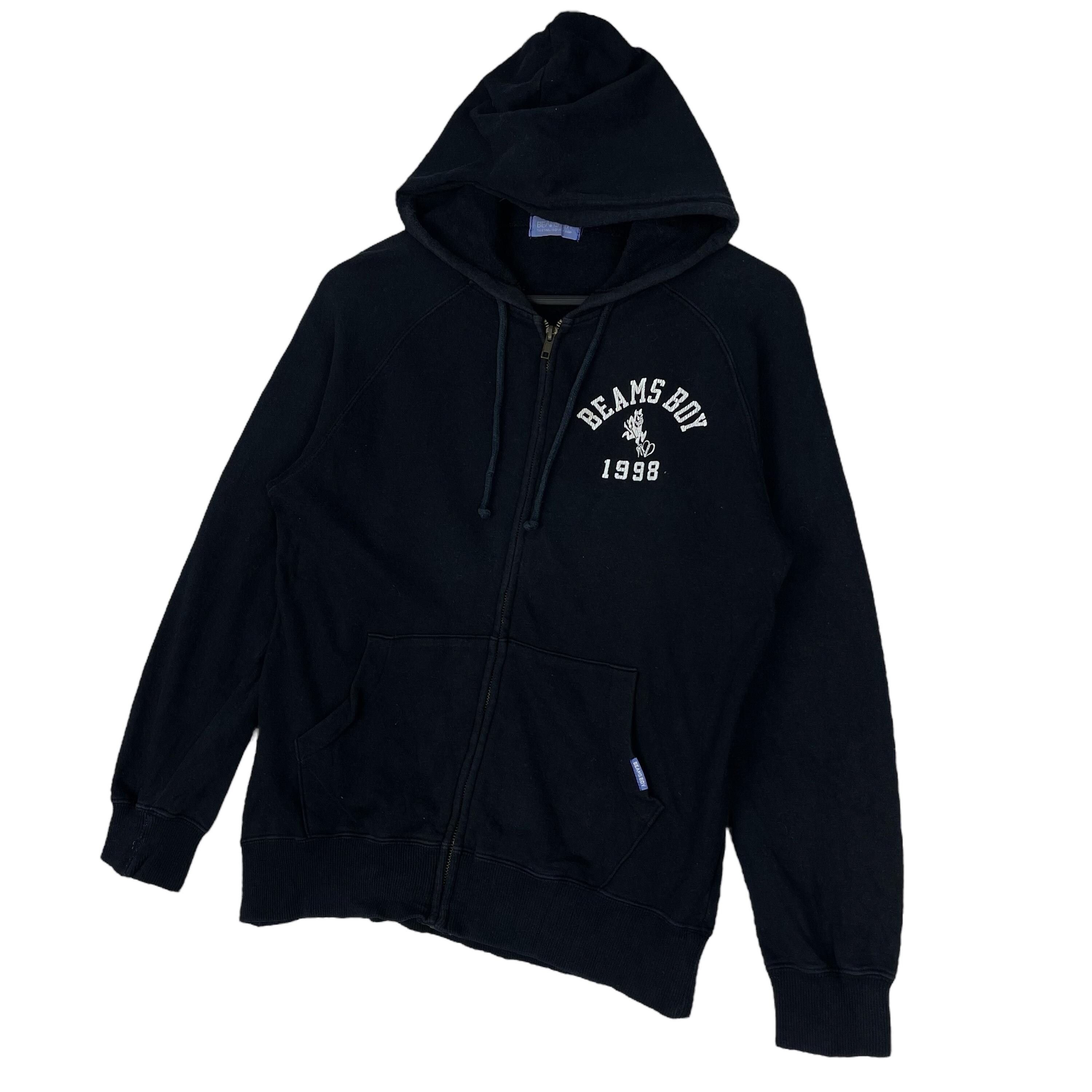 Vintage Beams Boy Full Zip Hoodie Black Size S - Etsy