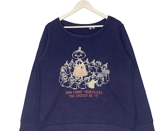 Sudadera con capucha y logotipo estampado del anime UT X Moomin de Japón, talla XL 23.5/26.5