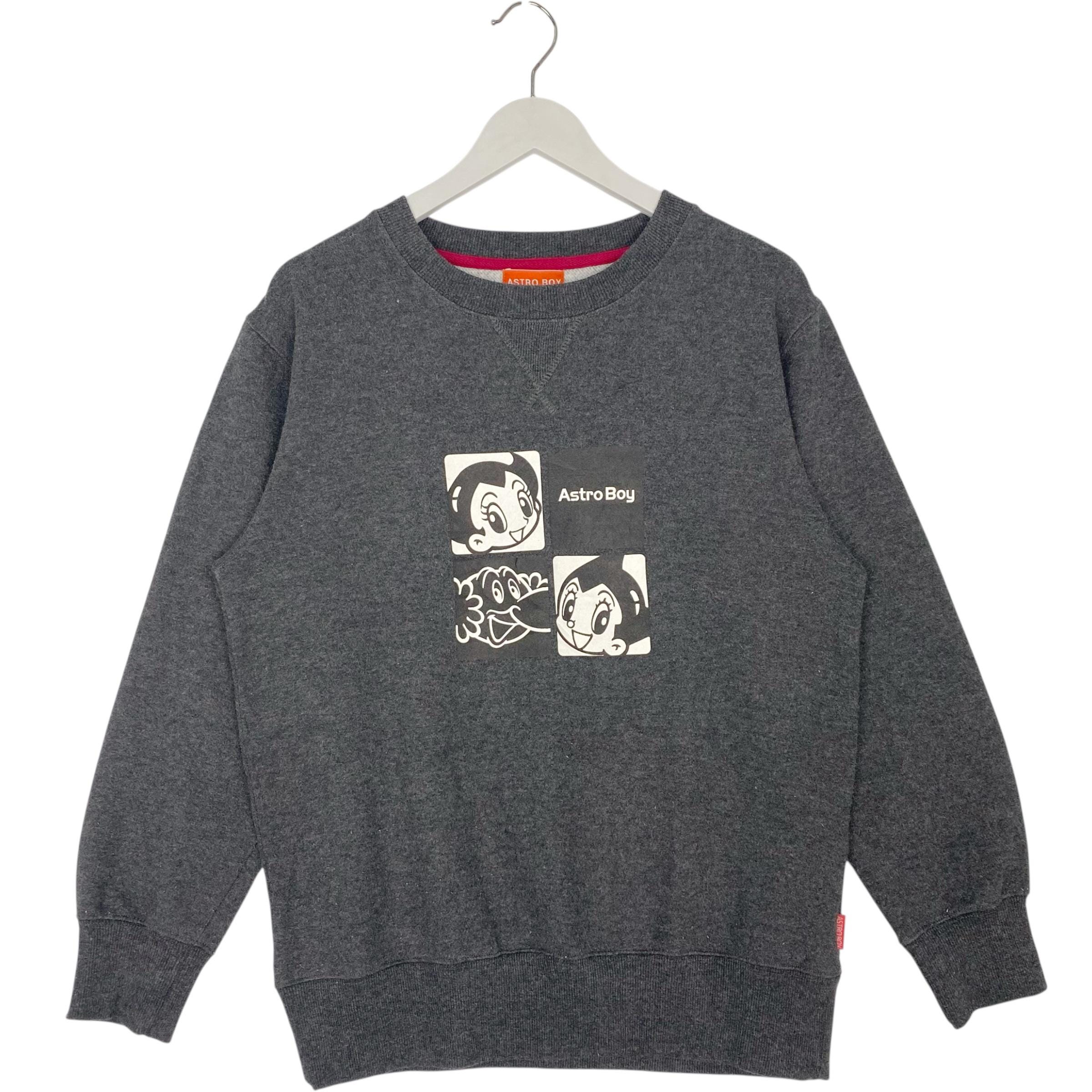 Vintage Astro Boy Full Print Crewneck Sweatshirt Gray Pullover